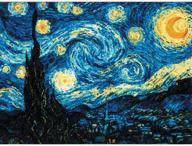 🎨 riolis 14 счет звездная ночь после картины ван гога - счетный набор для вышивания крестиком, 15,75 x 15,75 дюйма. логотип
