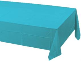 img 4 attached to 🔵 Bermuda Blue, 54" x 108" Creative Converting Tissue/Poly Tablecover Table Cover