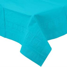 img 3 attached to 🔵 Bermuda Blue, 54" x 108" Creative Converting Tissue/Poly Tablecover Table Cover