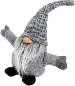 img 2 attached to ITOMTE Handmade Swedish Gnome - 10 Inches, Grey: Nordic Figurine & Plush Elf Toy for Christmas Decor & Winter Table Ornament