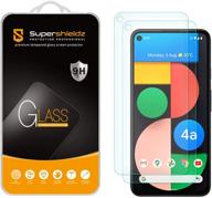 📱 (2 pack) supershieldz tempered glass screen protector for google pixel 4a (5g) 6.2-inch/pixel 4a 5g uw [not compatible with pixel 4a 5.8-inch], 0.33mm thickness, anti-scratch, bubble-free logo