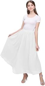 img 1 attached to 👗 Elastic Chiffon Pleated Women's Clothing by Kileyi