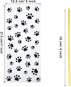 img 3 attached to 🐾 150 Clear Paw Print Treat Bags with Twist Ties - Perfect Pet Gift Bags for Party Supplies (Style 1)