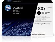 hp 80x cf280xd: 2 black toner-cartridges for hp laserjet pro 400 printer m401 series, m425dn, high yield logo