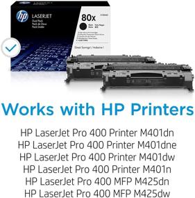 img 3 attached to HP 80X CF280XD: 2 Черные картриджи для принтера HP LaserJet Pro 400 серии M401, M425dn, повышенной ёмкости