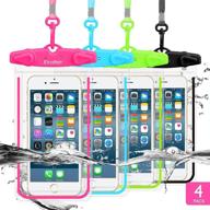 📱 lenpow waterproof phone case (4 pack) - universal waterproof pouch dry bag with neck strap for water activities - phone protection for iphone 12 11 pro xs xr x max se plus galaxy s21 s20 note google lg htc logo