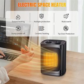 img 4 attached to 🔥 ETL Certified Antarctic Star Space Heater – Portable Ceramic Fan Mini Heater with 3 Modes Thermostat for Indoor Use, Tip Overheat Protection – Quiet Office, Room, Desk and Home Heating