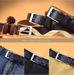 img 3 attached to 👔 Stylish and Durable Single Buckle Men's Belts by DWTS Classic Casual Accessories