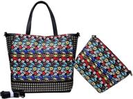 👜 edgy women's skull print hobo tote: punk handbag and purse set - leather shoulder bag combo logo