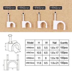 img 3 attached to 🔌 Swpeet 400 Pcs Premium Plastic Round Cable Wire Clips with Nails - Efficient Cable Management for RG6, RG59, CAT5, CAT6, RJ45 - 4 Sizes (6mm/7mm/8mm/10mm)