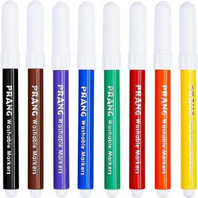 img 3 attached to Prang Washable Art Markers, Bullet Tip, 8 Assorted Colors, Pack of 200 (80613)