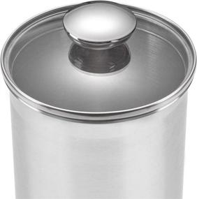 img 2 attached to 🏺 4-Piece Stainless Steel Kitchen Canister Set with Airtight Glass Lids - Ideal for Kitchen Counter Storage of Coffee, Tea, Nuts, Sugar, Flour