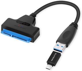 img 4 attached to 💻 ELUTENG USB 3.0 SATA Adapter - 2.5 Inch SATA to USB 3.0 Cable - 22 Pin 7+15 HDD/SSD Cord - UASP Support - SATA III Compatible for 2.5 SATA Hard Drive (USB C to SATA)