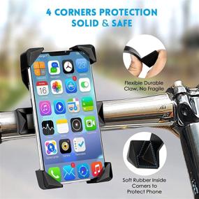 img 3 attached to 🚲 AONKEY One-Touch Release Bike Phone Mount: Universal Bicycle Holder for iPhone, Samsung & More (4.0"-6.5" Phones), 360° Rotatable & Secure Fit on Handlebar/Stem