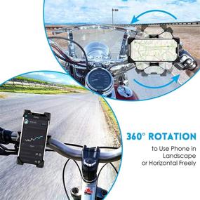 img 1 attached to 🚲 AONKEY One-Touch Release Bike Phone Mount: Universal Bicycle Holder for iPhone, Samsung & More (4.0"-6.5" Phones), 360° Rotatable & Secure Fit on Handlebar/Stem