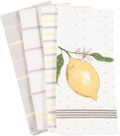 🍋 kaf home lemon dish towel set - 4 pack, 100% cotton, 18 x 28-inch logo