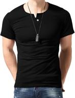 👔 aiyino casual single placket l c black men's shirt: stylish and versatile clothing option logo