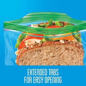 img 1 attached to 🥪 Convenient Ziploc Sandwich and Snack Bags: On-the-Go Freshness, Improved Grip 'n Seal Technology, 90 Total Bags