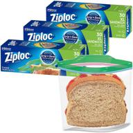 🥪 convenient ziploc sandwich and snack bags: on-the-go freshness, improved grip 'n seal technology, 90 total bags logo