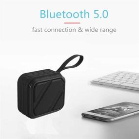 img 2 attached to 🔊 Портативная Bluetooth колонка: Водонепроницаемая, беспроводная наружная колонка с двойным соединением, Bluetooth 5.0, IPX7 водонепроницаемость, встроенный микрофон - идеальна для душевой комнаты, путешествий на велосипеде.