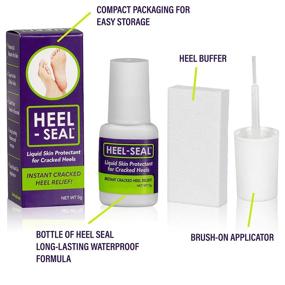 img 3 attached to 👠 Heel-Seal: The Best Cracked Heels Treatment & Foot Repair – Liquid Skin Protectant, Applicator, and Buffer – 1Pk