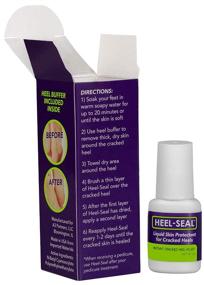 img 2 attached to 👠 Heel-Seal: The Best Cracked Heels Treatment & Foot Repair – Liquid Skin Protectant, Applicator, and Buffer – 1Pk