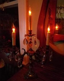 img 2 attached to 🕯️ Realistic Flickering LED Chandelier Candelabra for Christmas