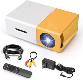 img 4 attached to 🎥 Портативный мини проектор T300 LED видео проектор: идеальный подарок для детей, домашнее развлечение с поддержкой 1080P, интерфейсы HDMI/USB/AV - прекрасно подходит для просмотра фильмов, игр, отдыха на природе