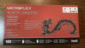 img 3 attached to 🧤 Microflex MFXBD1002PFM Black Dragon Powder-Free Black Latex Exam Gloves - Medium: Unmatched Protection and Comfort