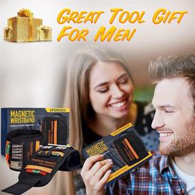 img 3 attached to 🧲 Magnetic Wristband - 2 PACK Christmas Stocking Stuffers for Men, Dad, and Women | 15 Super Strong Magnets | Cool Gadgets and Gift Ideas | Wrist Tool Belt Set Holder for Holding Screws and Drill Bits