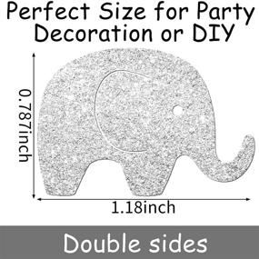 img 2 attached to Glitter Silver Elephant Confetti - 600 Pieces Elephant Paper Cutouts for Baby Shower, Birthday Party, Wedding & Theme Decorations