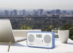 img 1 attached to 📻 Sangean PR-D19BU Portable Radio: FM Stereo/AM Digital Tuning, White/Blue, with Protective Bumper
