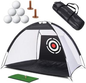 img 4 attached to 🏌️ Enhance Your Child's Golf Skills with XCSOURCE Kids Golf Net for Backyard Training – Includes Target Bundles, Grass Mat, Tees, Golf Balls, and Carry Case!