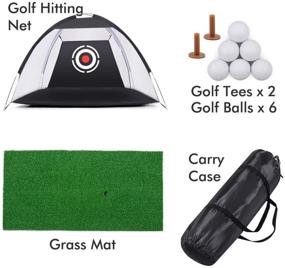 img 3 attached to 🏌️ Enhance Your Child's Golf Skills with XCSOURCE Kids Golf Net for Backyard Training – Includes Target Bundles, Grass Mat, Tees, Golf Balls, and Carry Case!