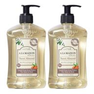 🌰 a la maison sweet almond liquid hand soap - moisturizing natural hand wash soap, 16.9 fl oz. pump bottles, triple french milled, gentle to hands (2 pack) logo