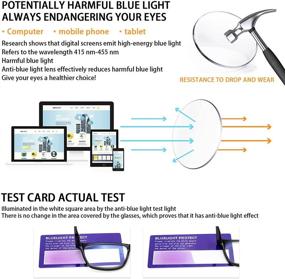 img 1 attached to Блокирующие очки для чтения Eyestrain Computer