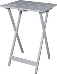 img 3 attached to 🖥️ Stylish and Functional Gray Tray Table Set: Linon Home Décor SAMM TV