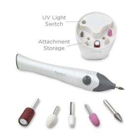 img 2 attached to Fancii Professional Electric Manicure & Pedicure Nail File Set with Stand - Complete Portable Nail 💅 Drill System with Buffer, Polisher, Shiner, Shaper and UV Dryer - Ultimate Nail Care at Your Fingertips!