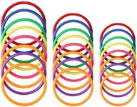 hrlorkc plastic ring toss game set - rings for kids' outdoor games - plastic carnival rings for carnival party, parent-child games, and more logo