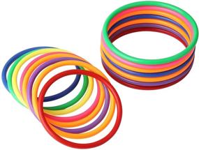 img 1 attached to HRLORKC Plastic Ring Toss Game Set - Rings for Kids' Outdoor Games - Plastic Carnival Rings for Carnival Party, Parent-Child Games, and More