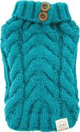 🐶 foufou dog urban knit sweater in teal - medium size логотип