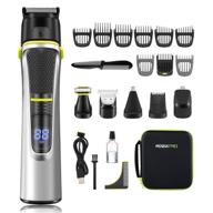🧔 roziapro beard trimmer for men: 15 in 1 grooming kit, cordless hair clippers, nose hair trimmer, ipx5 waterproof, usb charging logo
