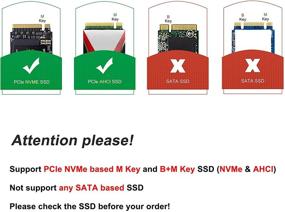 img 3 attached to Адаптер NVMe PCIe высокой производительности: M Key M.2 NVME SSD на PCI-e 3.0 x4 Host 🔌 Контроллерная расширительная карта с низким профилем - поддерживает размеры 2230, 2242, 2260, 2280 для настольного ПК.