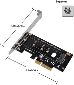 img 2 attached to Адаптер NVMe PCIe высокой производительности: M Key M.2 NVME SSD на PCI-e 3.0 x4 Host 🔌 Контроллерная расширительная карта с низким профилем - поддерживает размеры 2230, 2242, 2260, 2280 для настольного ПК.