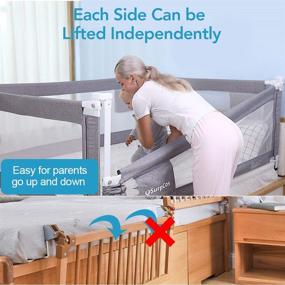 img 1 attached to 🛏️ SURPCOS Upgraded Extra Long Bed Rail for Toddlers - Perfect Fit for Twin, Double, Full-Size Queen & King Mattress (One Side 70.8 x 26 Inch, Buck)