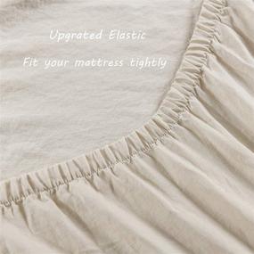 img 2 attached to 🛏️ PANDATEX 100% Natural French Linen Sheets Set – Organic Flax Bedding, King Size – Breathable Soft Comforter Set, Natural Linen Color