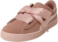 adorable puma unisex-kids suede heart snk: enchanting style and comfort for little feet logo