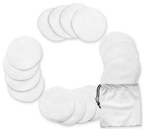 img 4 attached to USA Made! (16 Pack) 2-Layer 3.15in Bamboo Cotton Rounds for Makeup Removal - Reusable Pads with Laundry Bag for Gentle Facial Cleansing and Eye Makeup Remover Wipes