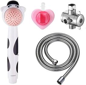 img 4 attached to 🚿 KAIYING Handheld Shower Head for Kids with 59'' Hose and Suction Cup Bracket - Perfect Baby and Toddler Shower Sprayer