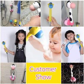 img 2 attached to 🚿 KAIYING Handheld Shower Head for Kids with 59'' Hose and Suction Cup Bracket - Perfect Baby and Toddler Shower Sprayer